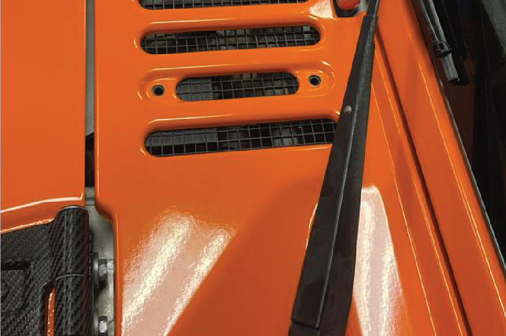 JEEP Wrangler detail 3M orange with Carbon